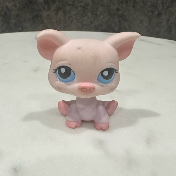 LPS #87 Pink Pig 2007 Authentic Toy Hasbro Collector Figure Littlest Pet Shop - Picture 1 of 5